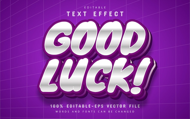 Effet de texte de style violet bonne chance