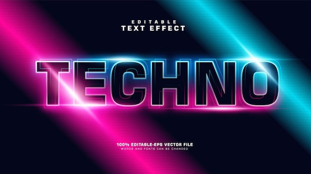 Effet de texte techno dégradé moderne