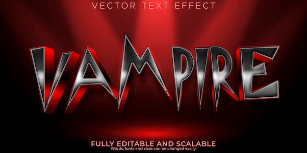 Effet de texte vampire horreur modifiable et style de texte effrayant