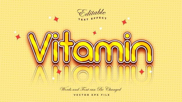 Effet de texte de vitamine