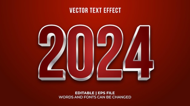 Vecteur gratuit effets de texte modifiables 2024