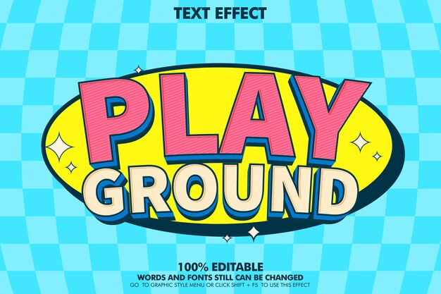 effets de texte modifiables de style enfants ludiques