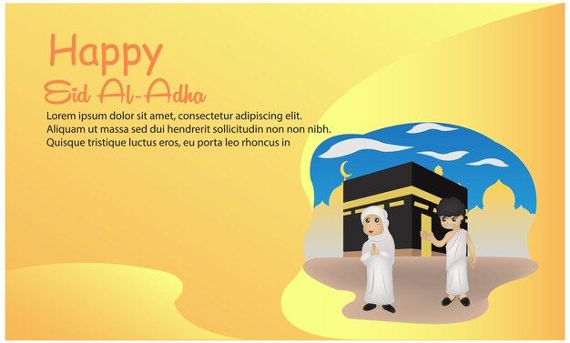 Vecteur gratuit eid al adha illustration islamique