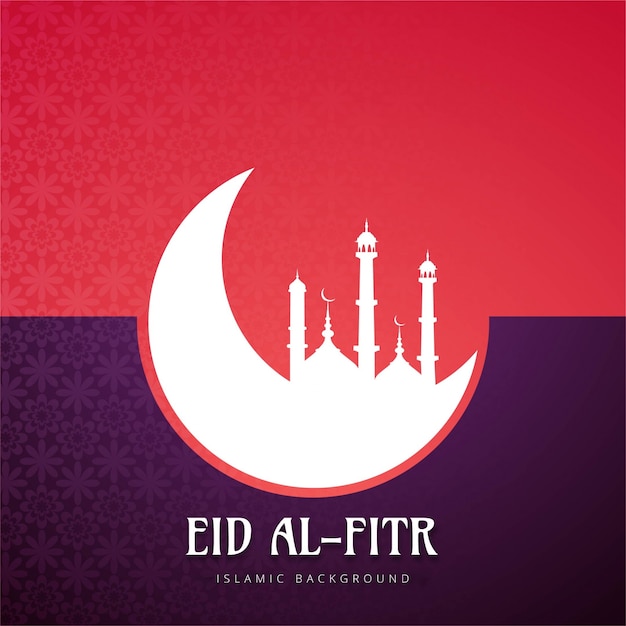 Vecteur gratuit eid alfitr fond coloré