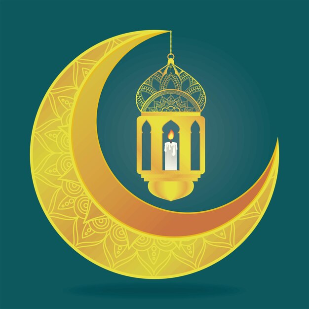 Eid Mubarak Croissant De Lune