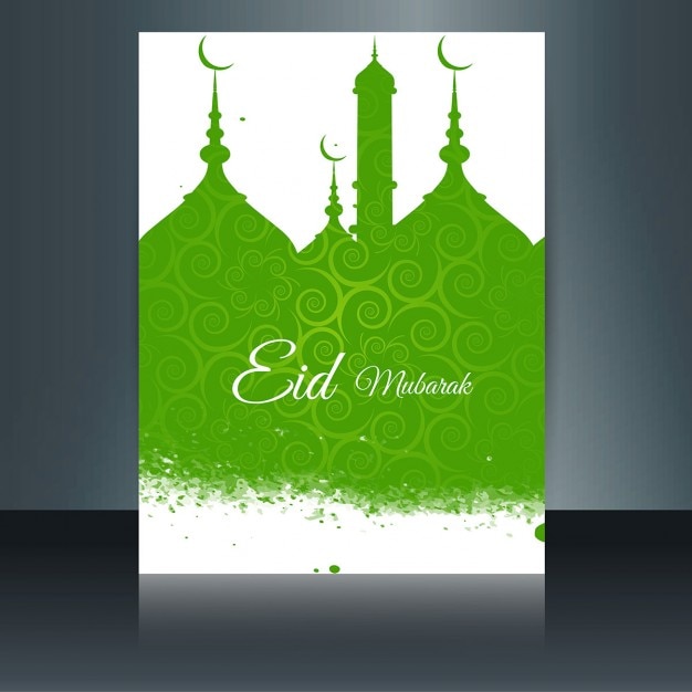 Vecteur gratuit eid mubarak dépliant