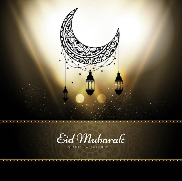 Eid mubarak fond brillant