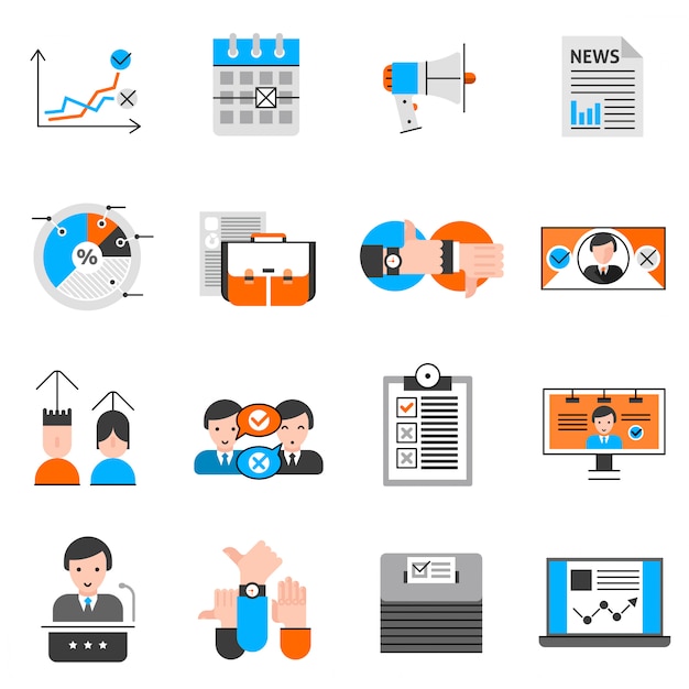 Élections et vote Icons Set