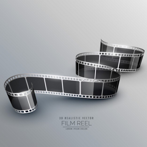 Vecteur gratuit élégant 3d filmstrip fond