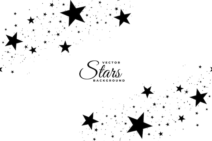 Vecteur gratuit élégant design d'arrière-plan d'étoiles scintillantes sombres