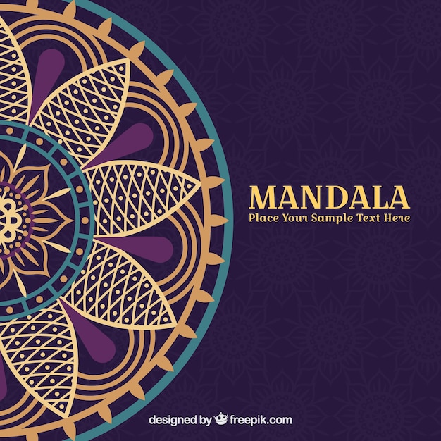 Vecteur gratuit Élégant fond de mandala