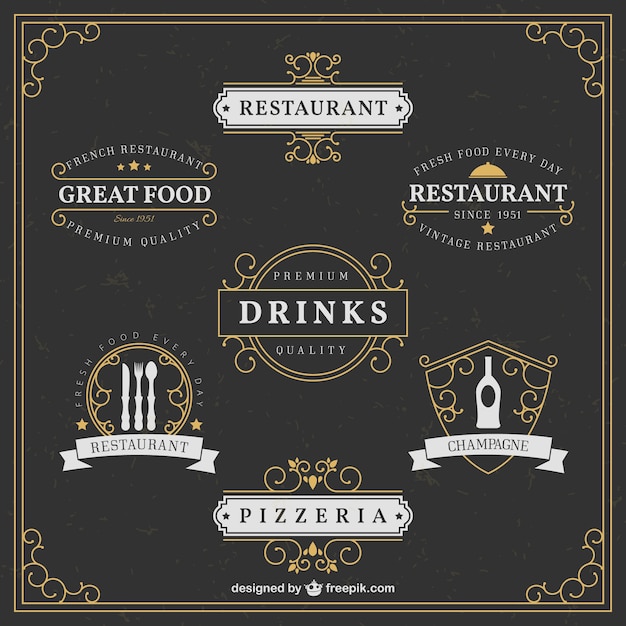 Élégant Restaurant Logos