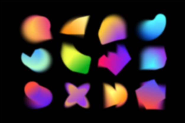 Élément du jeu de couleurs en gradient