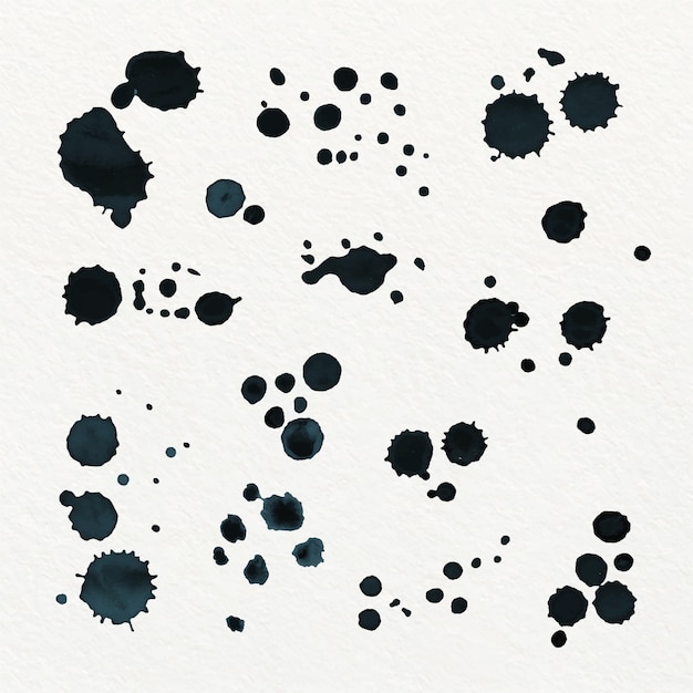 Élément à éclaboussure d'encre de conception plate