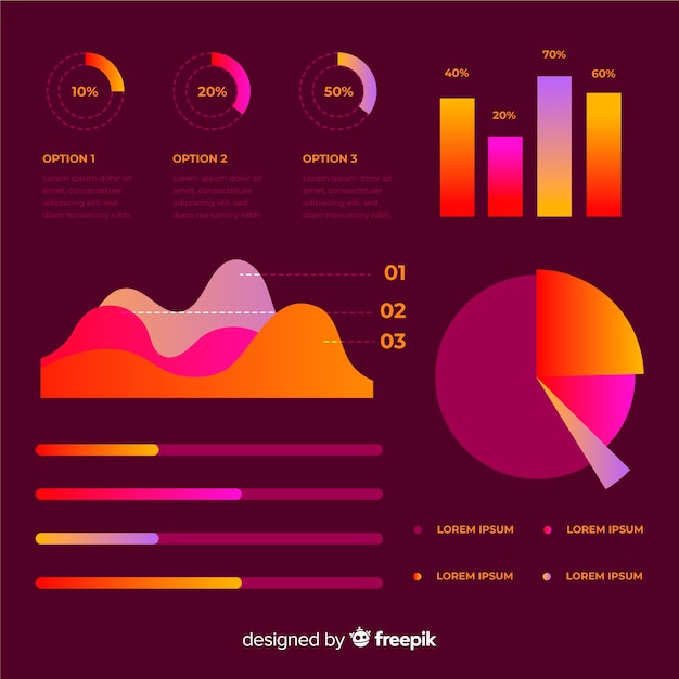 Vecteur gratuit Élément infographique collectio