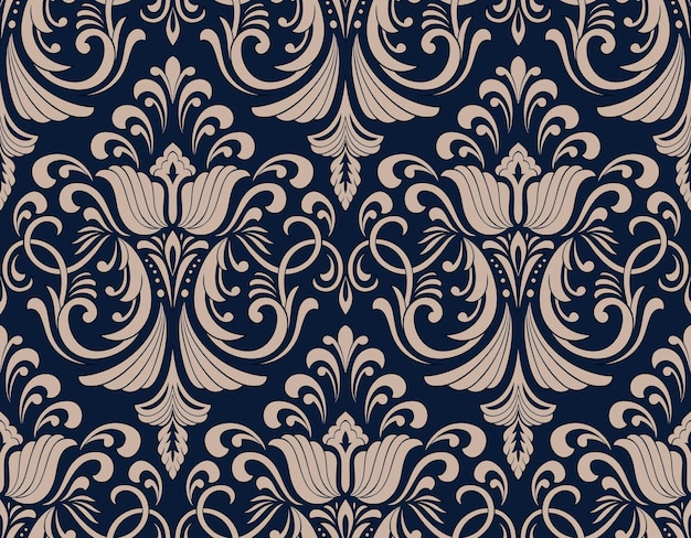 Vecteur gratuit Élément de modèle sans couture damassé vector ornement damassé à l'ancienne de luxe classique texture transparente victorienne royale pour papiers peints emballage textile modèle baroque floral exquis vintage