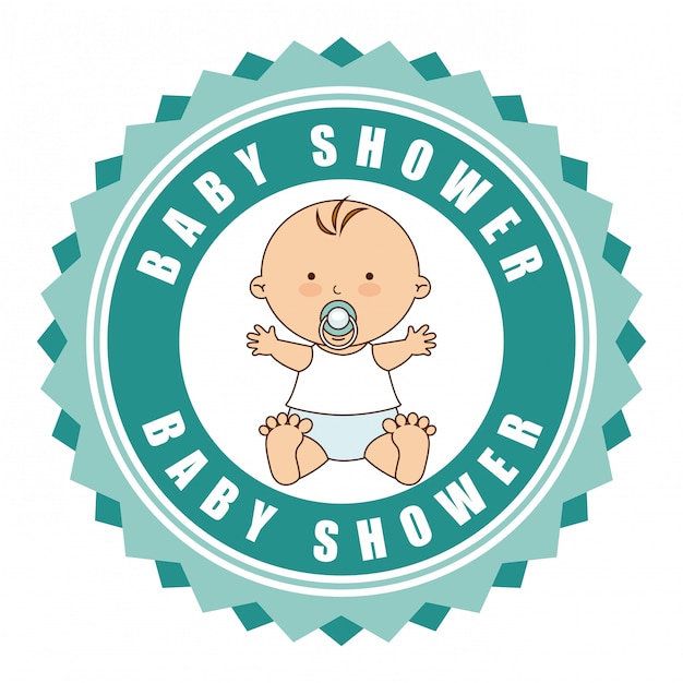 Vecteur gratuit Élément simple de baby shower