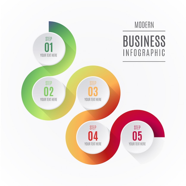 Éléments Abstraits D'infographie Avec Des étapes