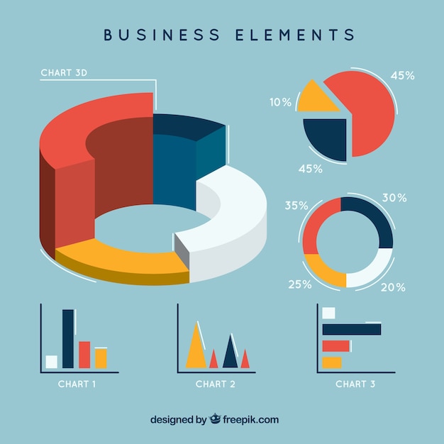 Vecteur gratuit Éléments d'affaires infographie