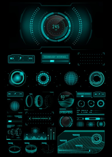 Éléments De Conception De Modèle D'interface De Technologie Velocity