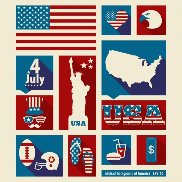 Vecteur gratuit éléments de design américains