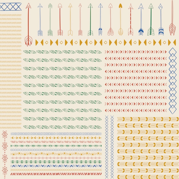 Éléments De Design De Ligne Diviseur Vector Collection