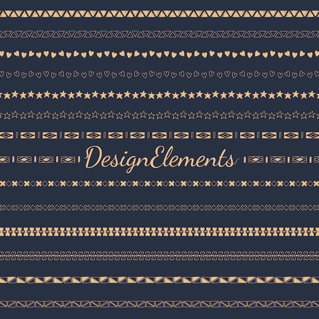 Éléments De Design De Ligne Diviseur Vector Collection