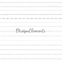 Vecteur gratuit Éléments de design de ligne diviseur vector collection