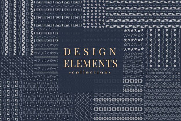 Éléments de design de ligne diviseur vector collection