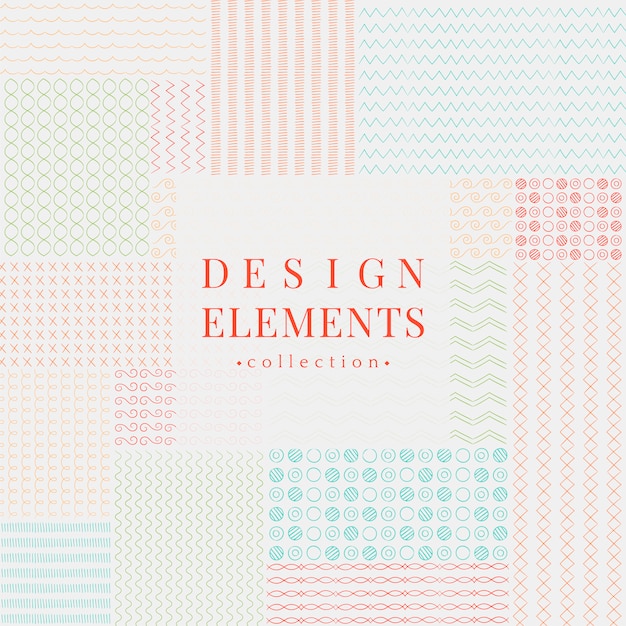 Éléments De Design De Ligne Diviseur Vector Collection