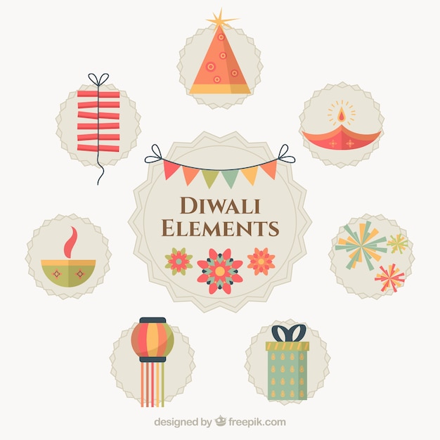 Eléments Diwali Créatifs