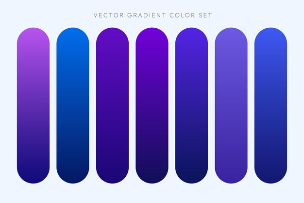 Éléments du jeu de couleurs en gradient