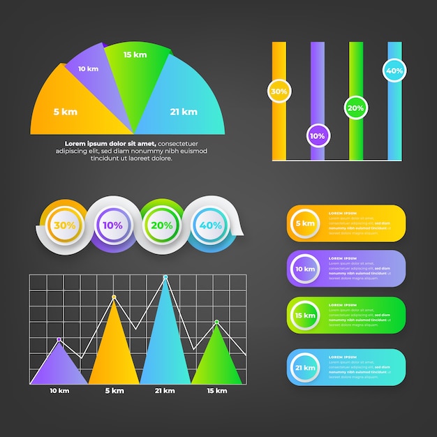 Éléments D'infographie De Dégradé