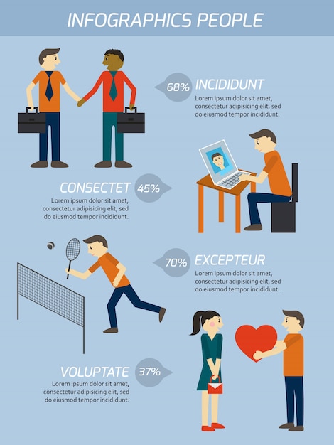 Éléments D'infographie De Relations De Personnes