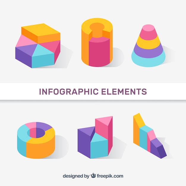 Vecteur gratuit Éléments infographiques isometriс