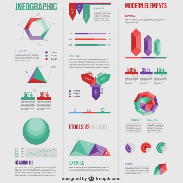 Vecteur gratuit Éléments infographiques modernes