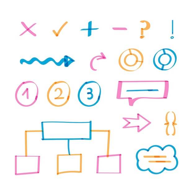 Éléments infographiques scolaires