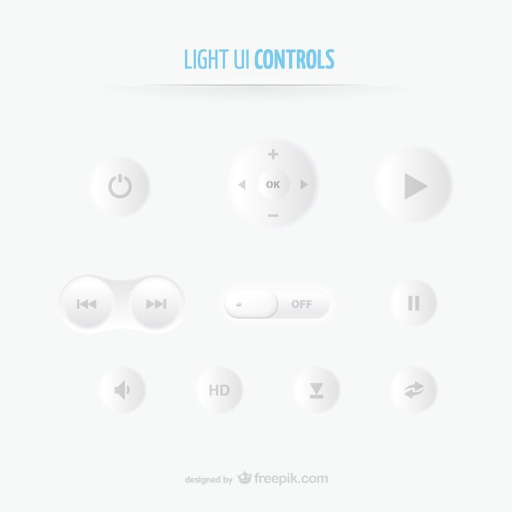 Vecteur gratuit éléments d'interface utilisateur minimales