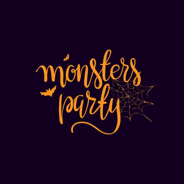Vecteur gratuit Éléments de typographie pour le modèle fête halloween.