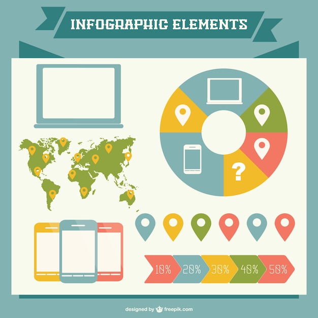 Vecteur gratuit Éléments vectoriels infographiques