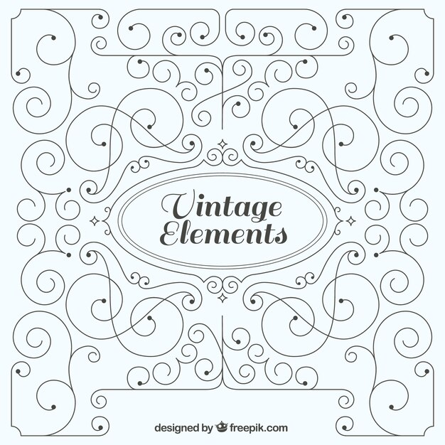 éléments vintage Lineal