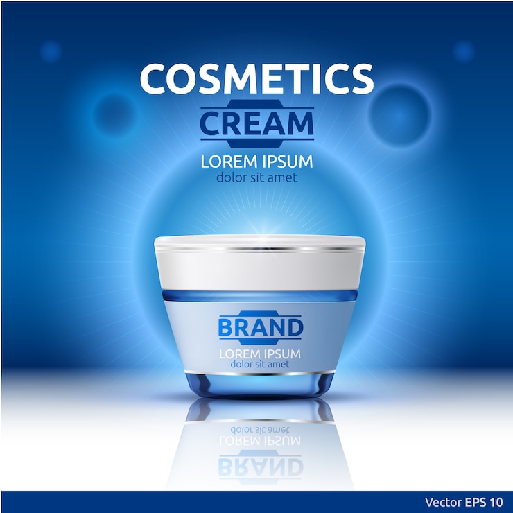 Vecteur gratuit emballage cosmétique réaliste
