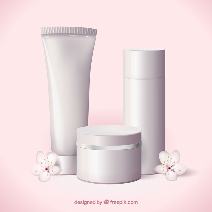 Vecteur gratuit emballage pour produits cosmétiques