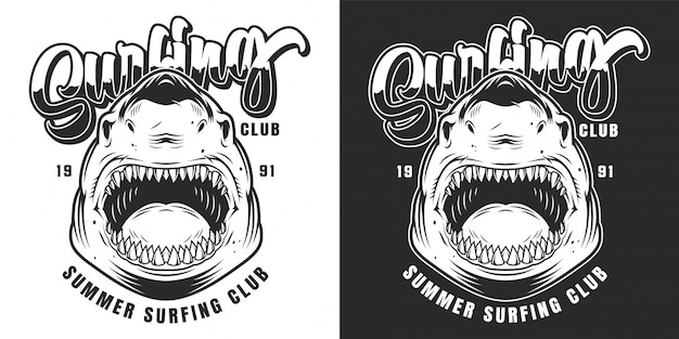 Emblème Du Club De Surf Vintage