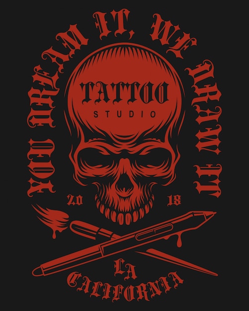 Emblème vintage de tatouage