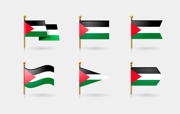 Emblèmes nationaux palestiniens réalistes