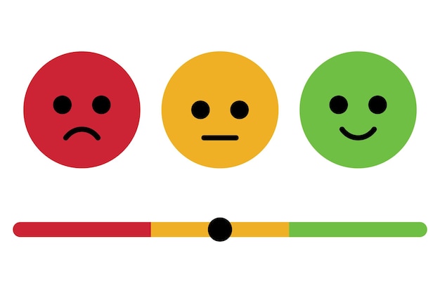 Vecteur gratuit emoji satisfaction meter petit