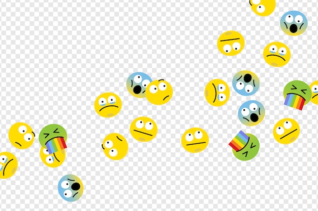 Vecteur gratuit emojis flottants