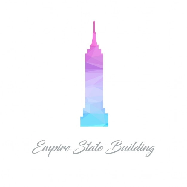 Vecteur gratuit empire state building polygon