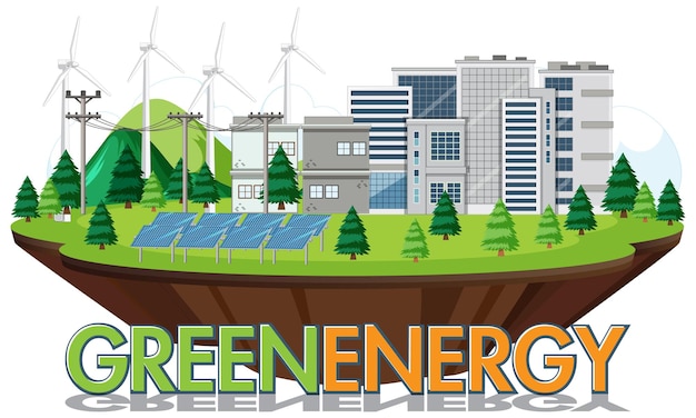 L'énergie verte générée par l'éolienne et le panneau solaire